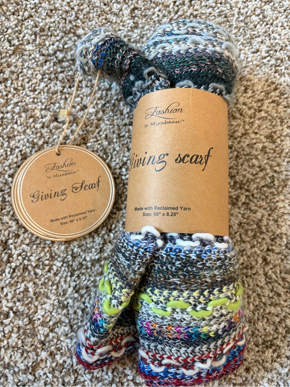 Giving Scarf - Reclaimed Yarn - Multicolor